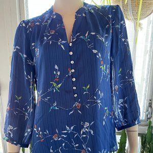 Blue floral blouse - WHITE HOUSE BLACK MARKET